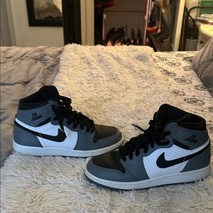 Nike Air Jordan Men's Black and White Sneakers